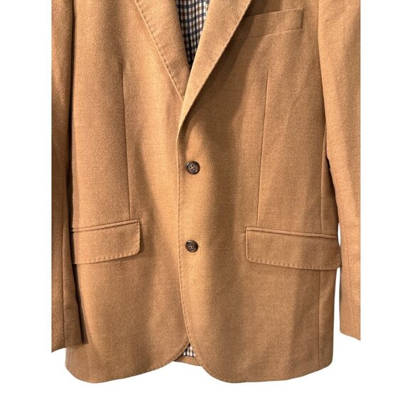 Tailorbyrd Men's Blazer Tan Button Up Poly/Rayon Size 38L Pre-Owned Good Cond - Picture 2 of 12